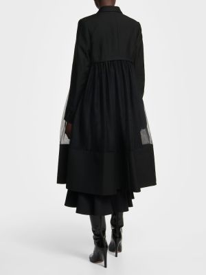 Mohérová vlnená bunda Noir Kei Ninomiya čierna