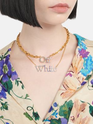 Krištáľový náhrdelník Off-white biela
