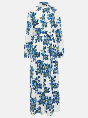 Sukienka midi w kwiatki Emilia Wickstead biała