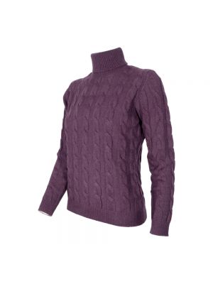 Jersey cuello alto de cachemir Cashmere Company violeta