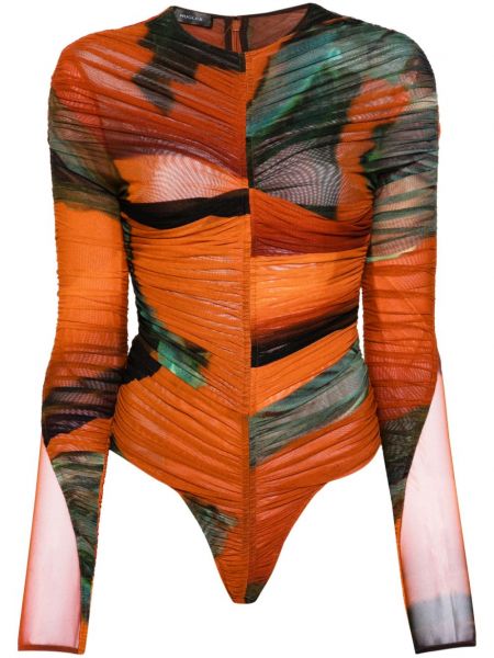 Verkko painettu body Mugler oranssi