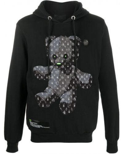 Hoodie s kapuljačom Philipp Plein crna