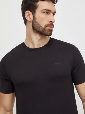 Bavlněné tričko Calvin Klein černé
