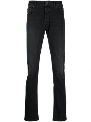 Skinny fit džínsy s výšivkou Moorer čierna