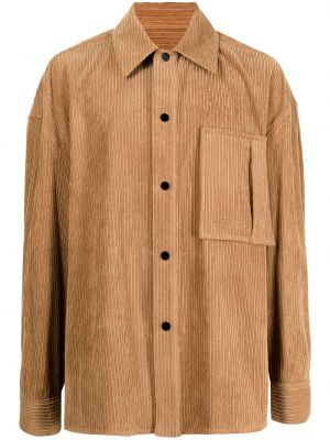Camisa de pana con bolsillos Wooyoungmi marrón