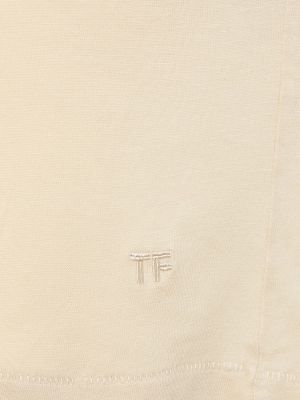 Koszulka bawełniana z lyocellu Tom Ford różowa