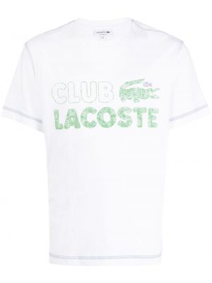T-shirt con stampa Lacoste bianco