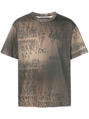 Raštuotas marškinėliai Misbhv ruda