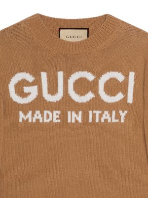 Sweter wełniany Gucci beżowy
