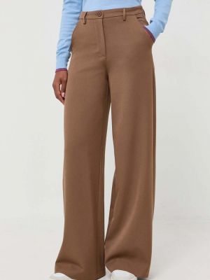 Spodnie z wysoką talią Silvian Heach brązowe