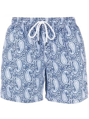 Paisley trykt shorts Fedeli blå