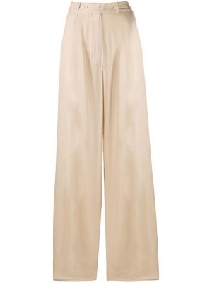 Pantalones de cintura alta Maison Flaneur beige