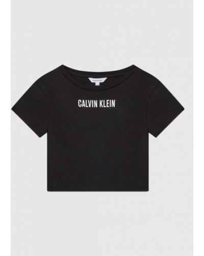 Calvin Klein Swimwear Póló KY0KY00004 Fekete Cropped Fit