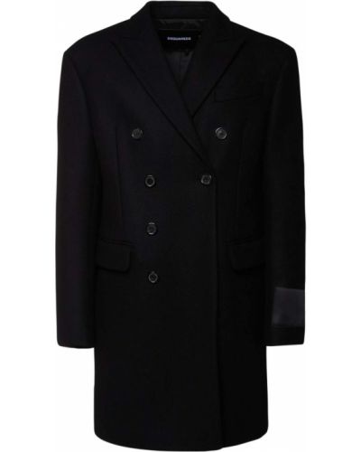 Вълнено палто Dsquared2 черно