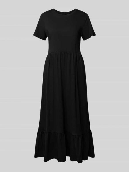 Sukienka midi w jednolitym kolorze Only czarna
