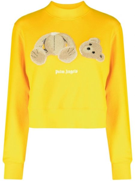 Trykt sweatshirt Palm Angels gul