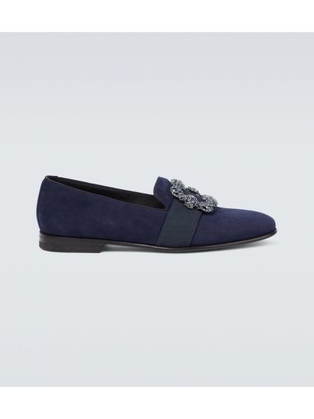 Ruskind loafers Manolo Blahnik blå