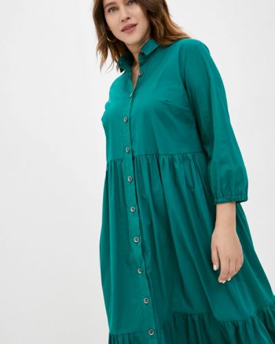 Платье-рубашка Mankato зеленое
