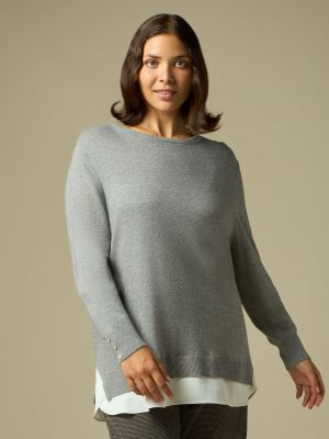 Шерстяной свитер Rosa Thea серый