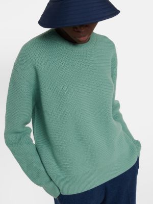 Кашмирен пуловер Loro Piana зелено