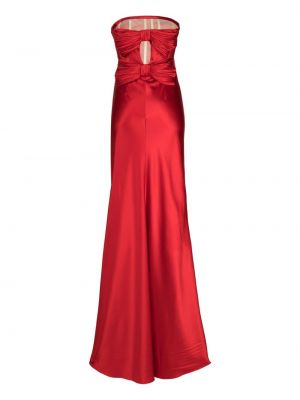 Jedwabna sukienka wieczorowa Alejandra Alonso Rojas czerwona