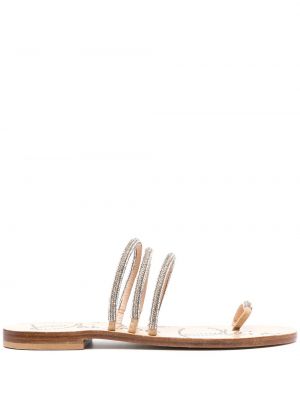 Krištáľové kožené sandále Philipp Plein