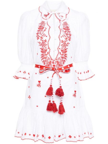 Bavlnené rozšírené šaty so srdiečkami Alemais