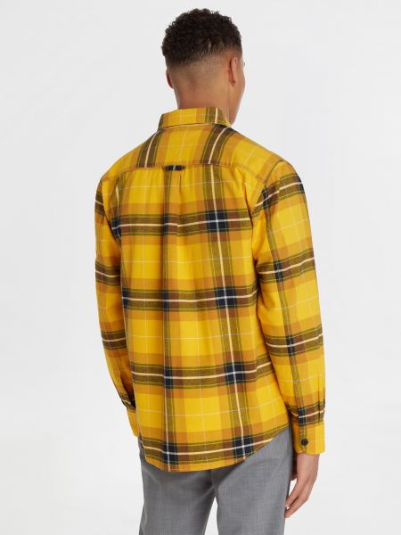Kockovaná kockovaná košeľa Tommy Hilfiger žltá