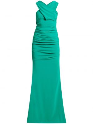 Κοκτέιλ φόρεμα ντραπέ Talbot Runhof πράσινο