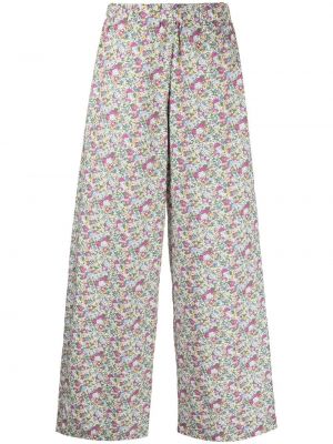 Памучни панталон на цветя с принт A.p.c. зелено