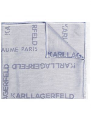 Bufanda de tejido jacquard Karl Lagerfeld azul