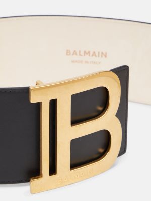 Kožený pásek Balmain černý