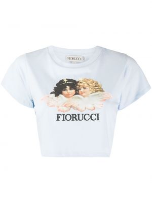 Укороченная футболка винтажная Fiorucci, синий