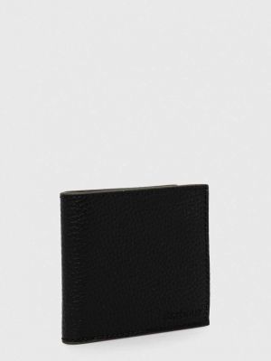 Usnjena denarnica Barbour črna