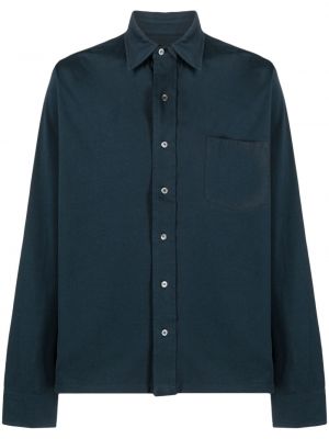 Chemise en coton avec manches longues Aspesi bleu