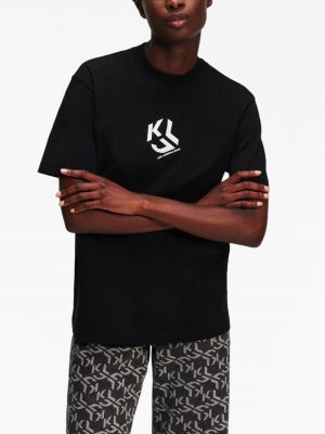 Koszulka bawełniana z nadrukiem Karl Lagerfeld Jeans