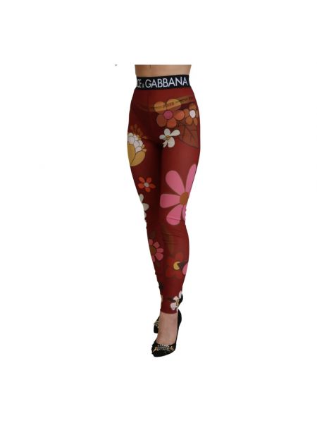 Geblümt high waist leggings Dolce & Gabbana