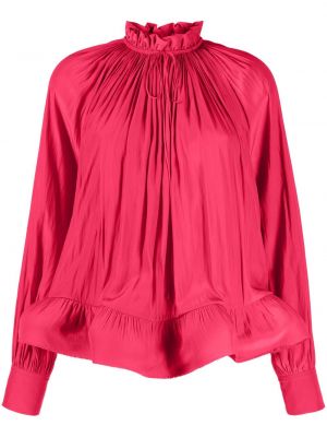 Μπλούζα με βολάν Lanvin ροζ