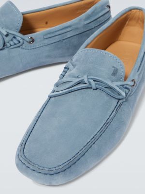 Kožené loafersy Tod's modrá