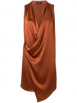 Mini vestido asimétrico Voz marrón