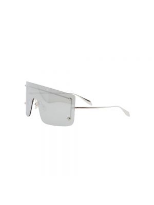 Okulary przeciwsłoneczne oversize Alexander Mcqueen srebrne