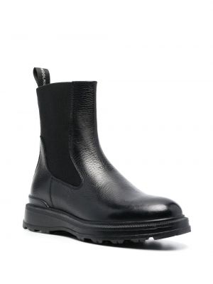 Chelsea boots en cuir Woolrich noir