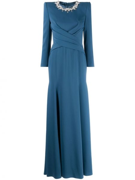 Rochie de seară cu mărgele Jenny Packham albastru