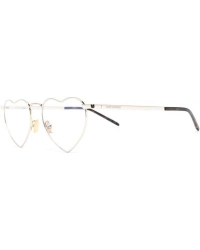 Gafas con corazón Saint Laurent Eyewear plateado