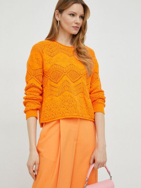 Twinset pamut pulóver narancssárga