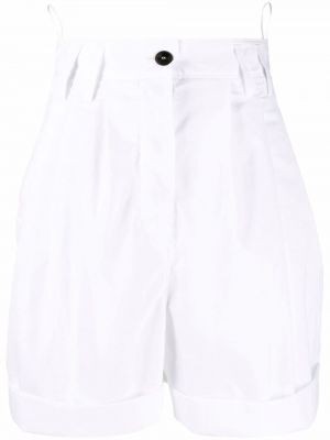 Pantaloni scurți plisate Forte_forte alb