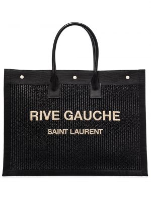 Тоут сумка шоппер с принтом Saint Laurent, черный