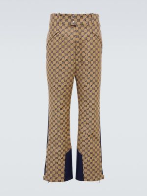 Bavlněné kalhoty Gucci béžové