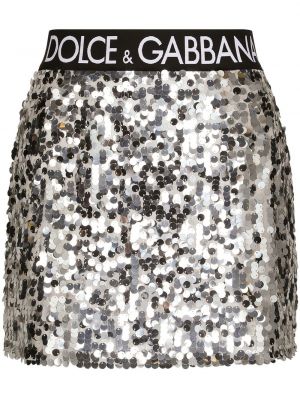 Paljett mini skjørt Dolce & Gabbana sølv