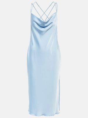 Σατέν μίντι φόρεμα Rotate Birger Christensen μπλε